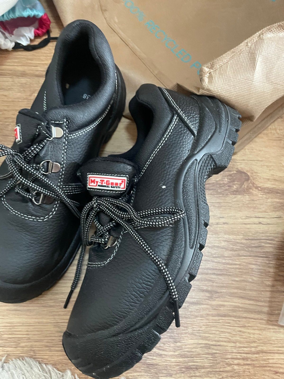 My-T-Gear Veiligheidsschoenen Maat 38 Zwart, Tuin en Terras, Werkkleding, Ophalen of Verzenden, Zo goed als nieuw, Heren, Schoenen
