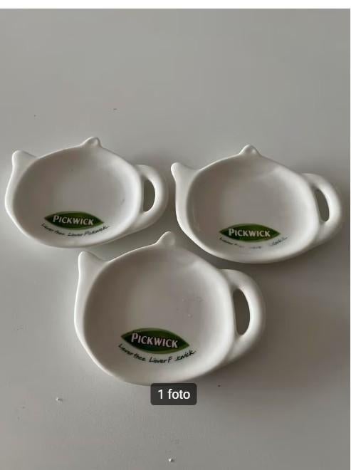 Pickwick theetips Set van 3, Huis en Inrichting, Keuken | Servies, Zo goed als nieuw, Overige typen, Overige stijlen, Glas, Ophalen of Verzenden