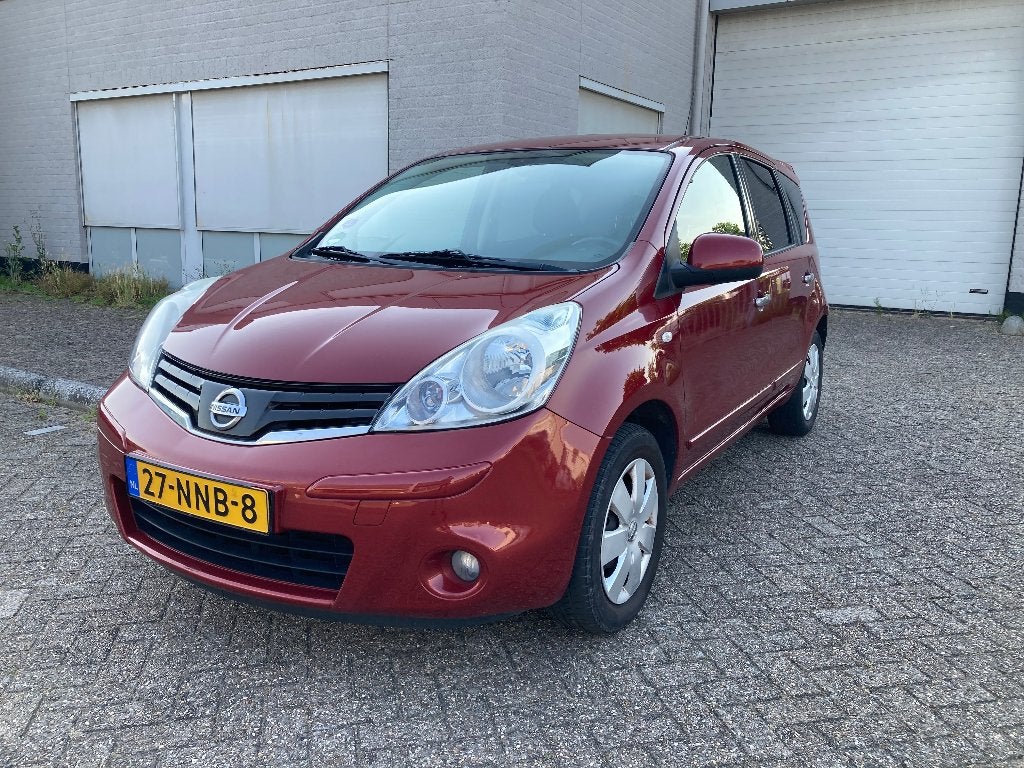 Nissan Note 1.6 16V 2010 Rood Airco, Voorwielaandrijving, 4 cilinders, 49 €/maand, Origineel Nederlands