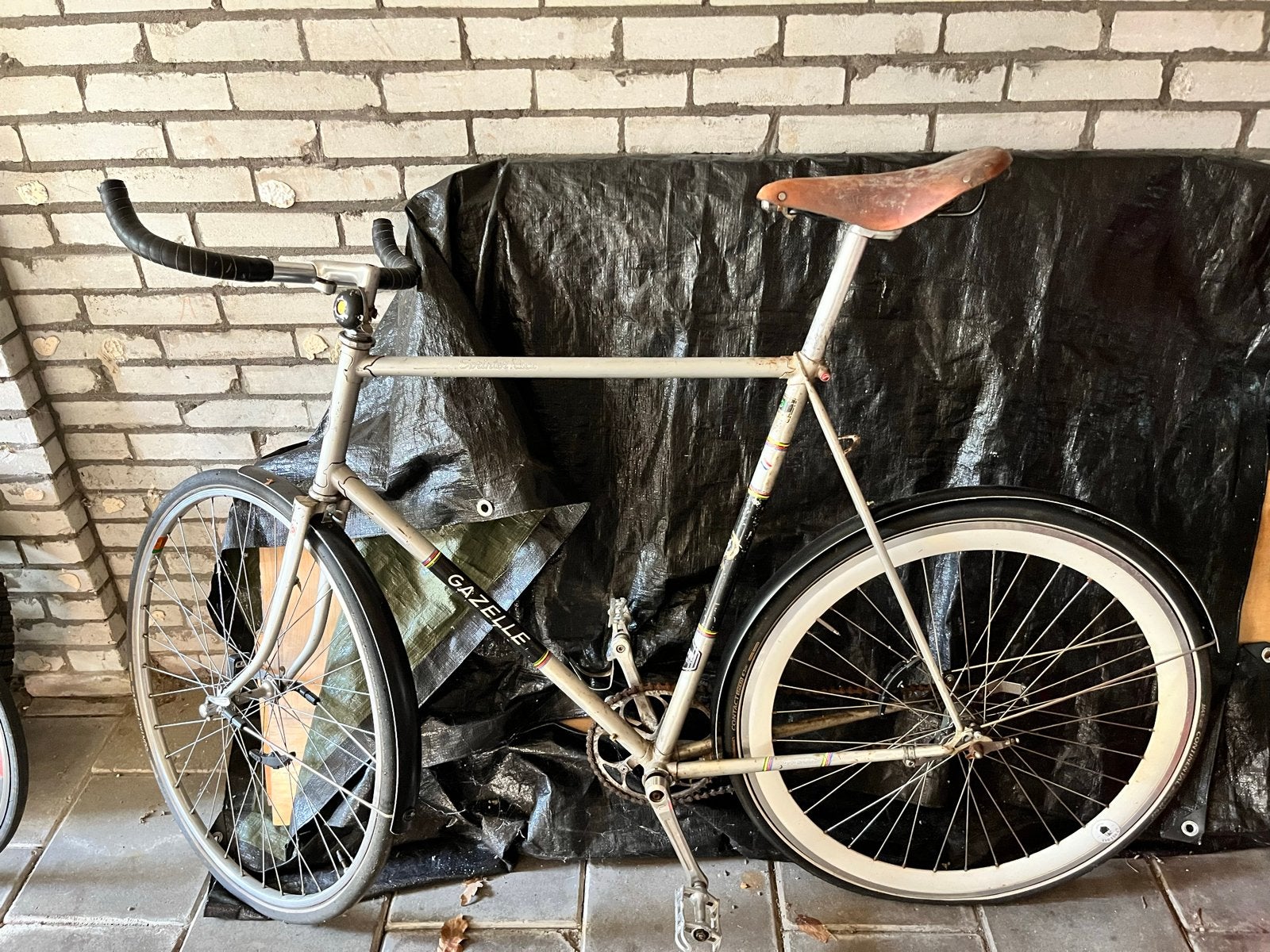 Single speed / Fixie, Fietsen en Brommers, Ophalen, Gebruikt, Velgrem, Gazelle