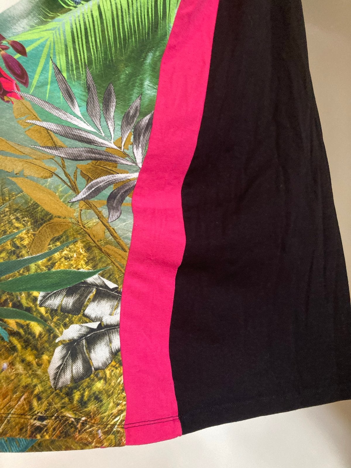Zara Larsson jurk L/XL met tropische print, Meerkleurig, Maat 42/44 (L), Ophalen of Verzenden, Knielengte