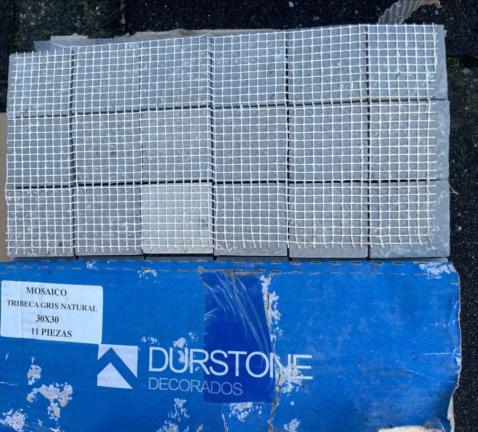 Durstone Tribeca Gris Natural Mozaïek Tegels 30x30, Ophalen, Keramiek, Nieuw, 20 tot 40 cm