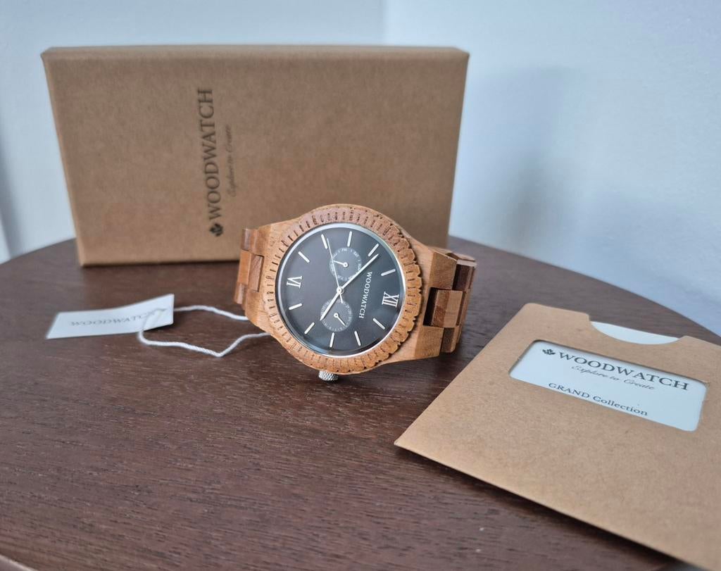 Houten Woodwatch horloge watch mannen heren vrouwen, Sieraden, Tassen en Uiterlijk, Horloges | Heren, Ophalen of Verzenden, Zo goed als nieuw