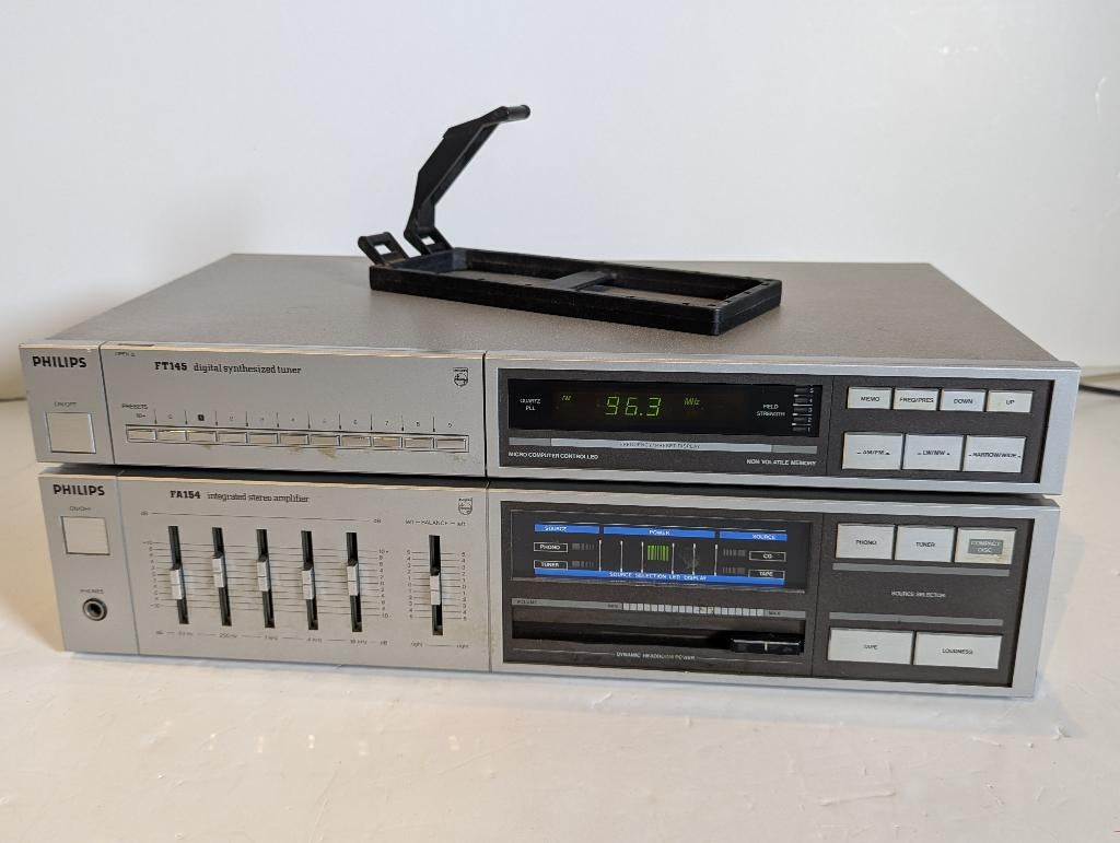 Vintage:Philips audio set 1980 FA154 +145 In perfecte staat., Audio, Tv en Foto, Stereo-sets, Philips, Gebruikt, Tuner of Radio
