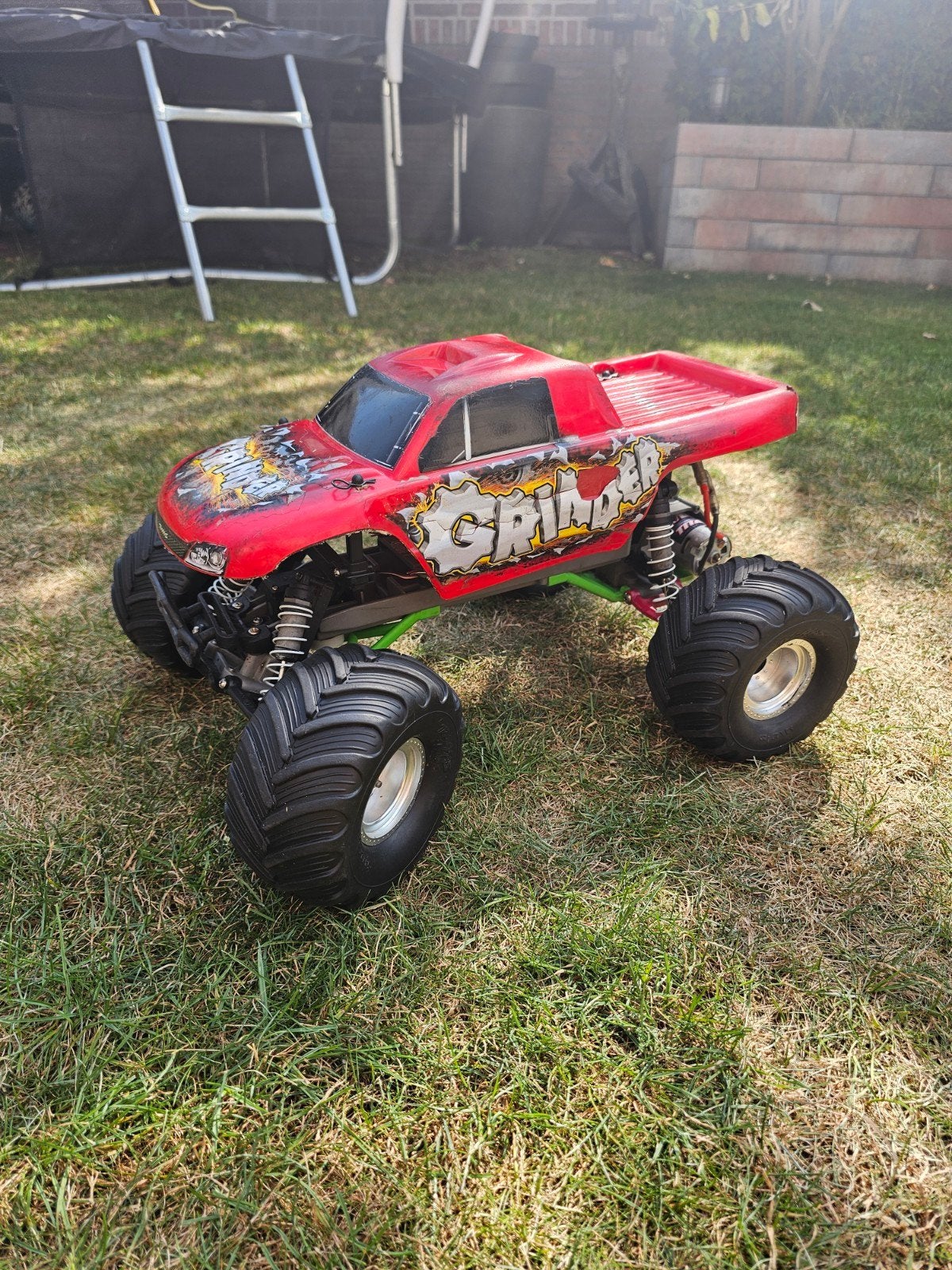 Traxxas Stampede Monster Jam Grinder, Elektro, Gebruikt, Auto offroad, Ophalen of Verzenden