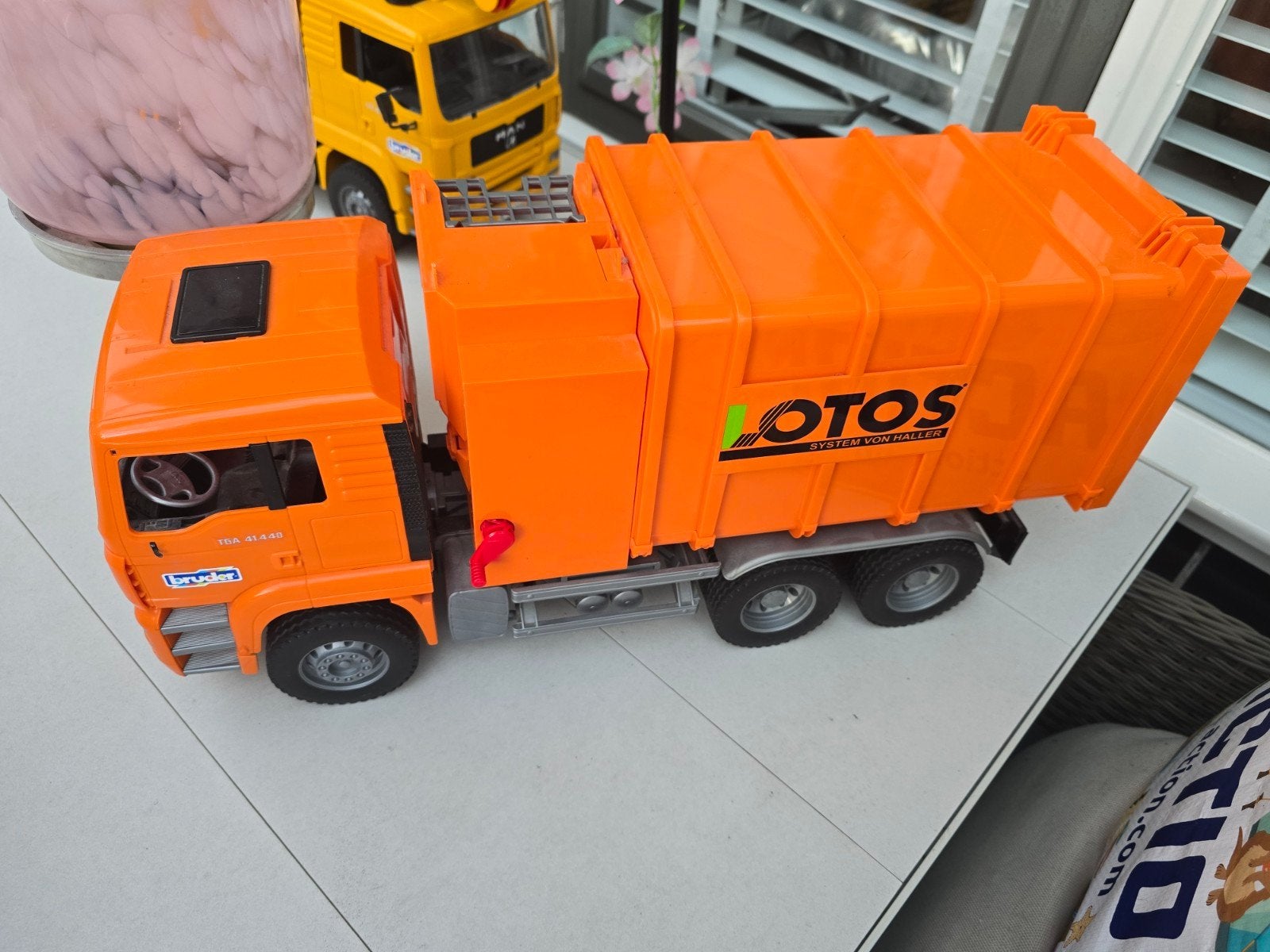 Bruder MAN TGS Vuilniswagen - Oranje Speelgoedtruck, Ophalen, Gebruikt