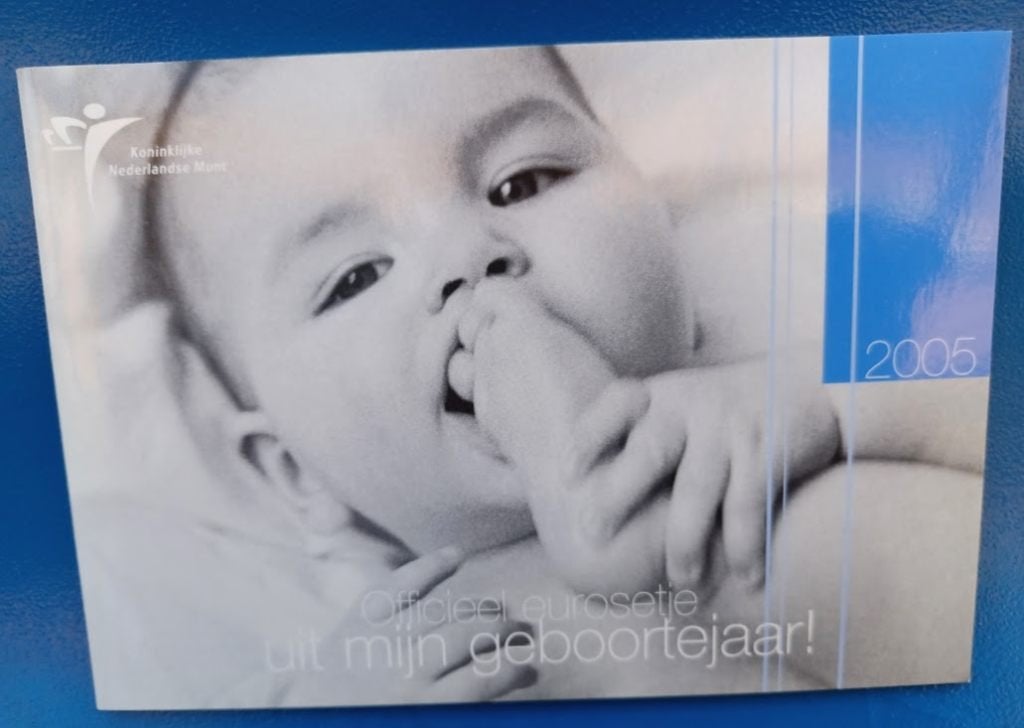 BU Geboorteset 2005 - Babyset Jongen met Babypenning, Verzenden, Koningin Beatrix, Euro's, Setje