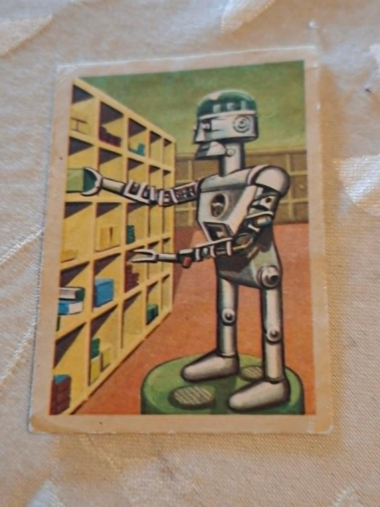Prentje/chromo : elektrische robot / Chocolade Jacques, Verzamelen, Gebruikt, Verzenden, Voor 1940, Prent