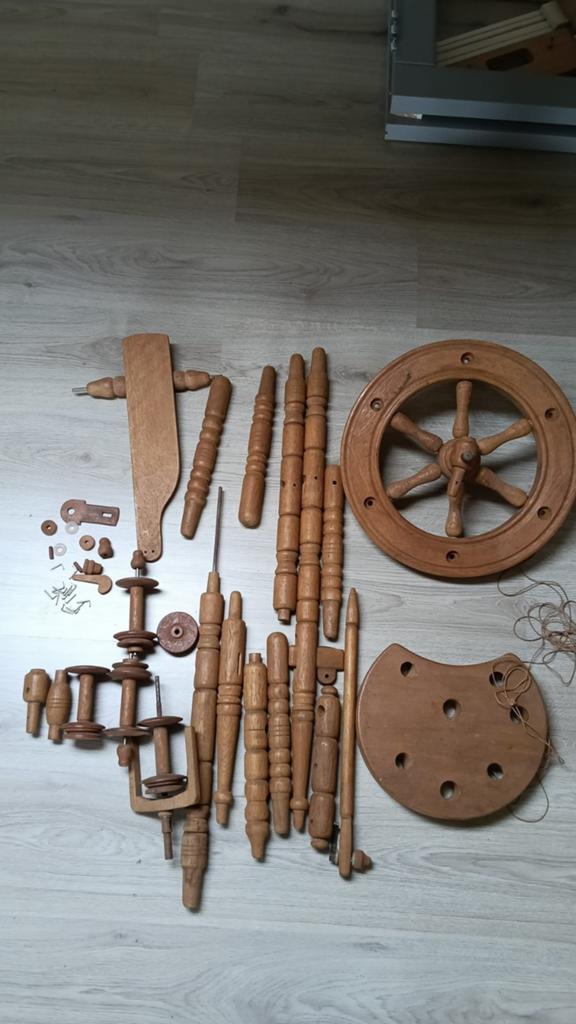 spinnenwiel, Hobby en Vrije tijd, Spinnewielen en Spinnen, Ophalen, Gebruikt