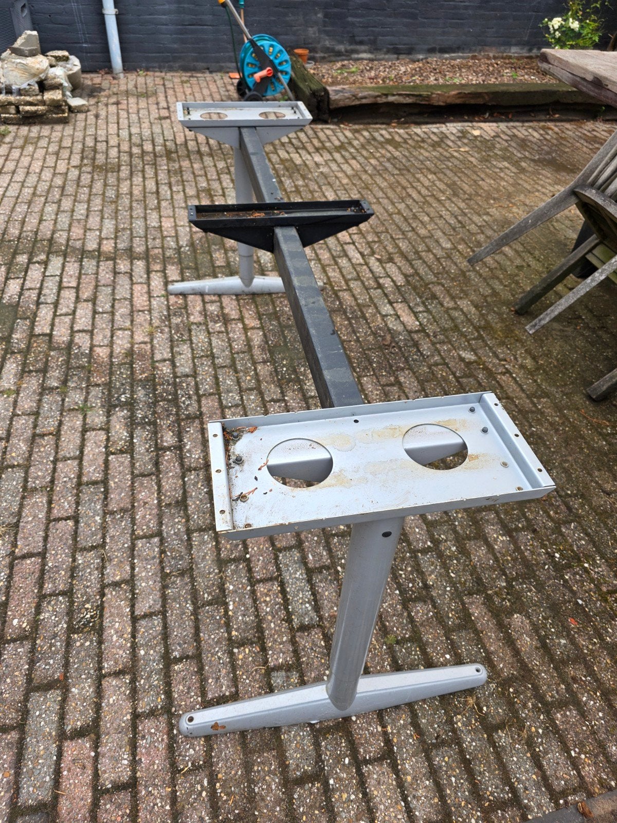 Verstelbaar tafel onderstel, Ophalen, 50 tot 100 cm, Rechthoekig, Metaal