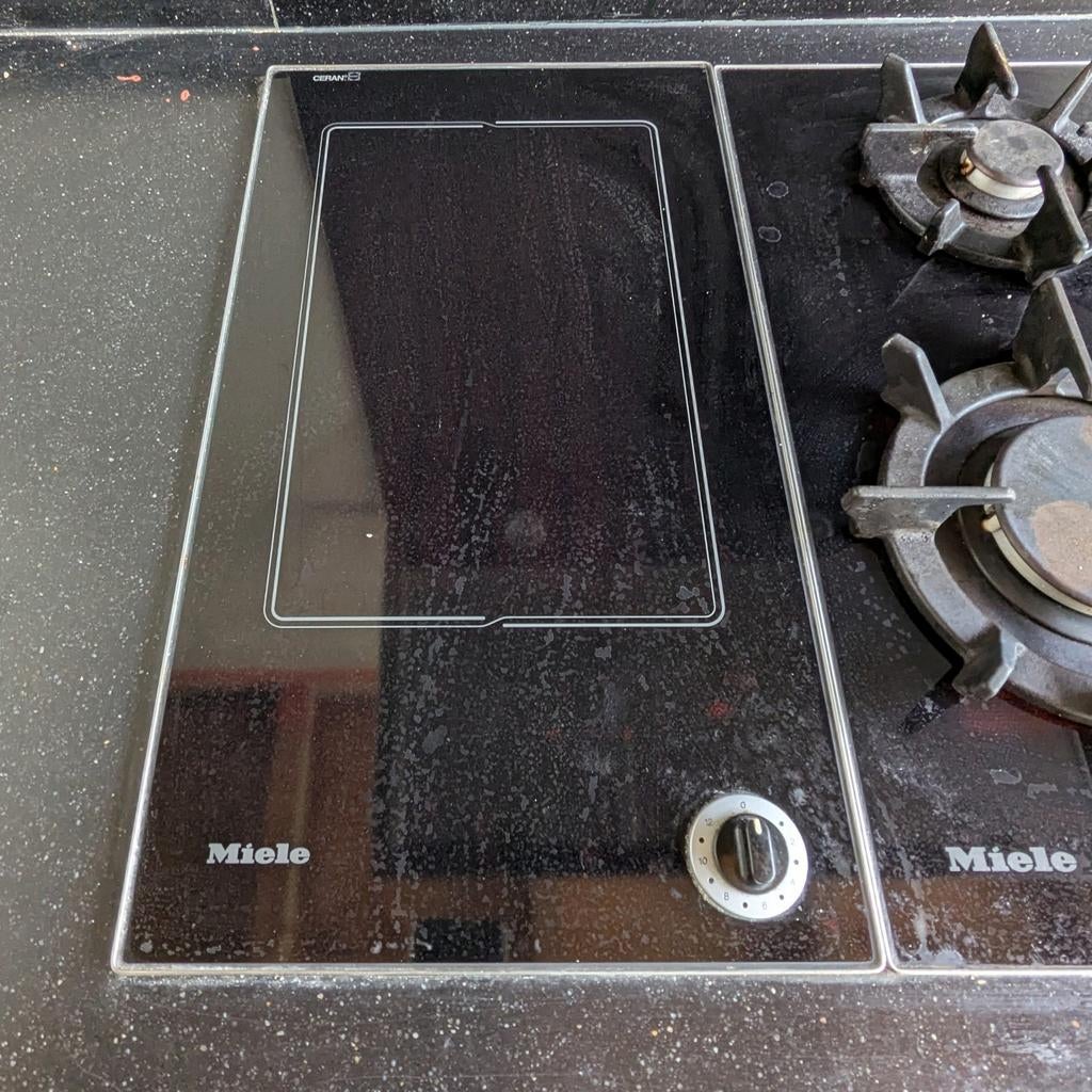 Miele KM 408 Kookplaat elektrisch BBQ, Ophalen, Gebruikt, 4 kookzones, Inbouw