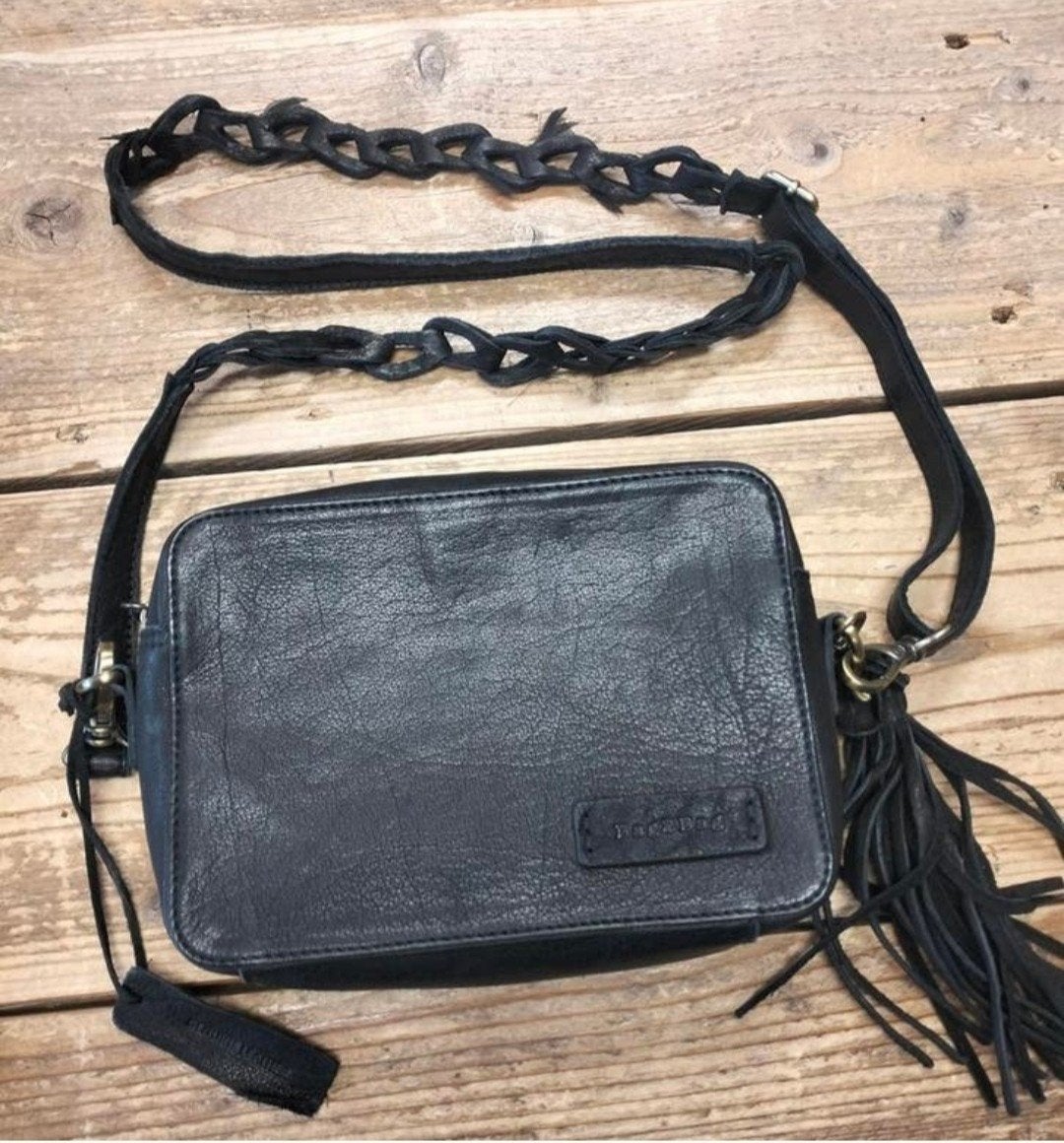 Bag2Bag Zwarte Leren Handtas, Ophalen of Verzenden, Zo goed als nieuw, Zwart, Handtas