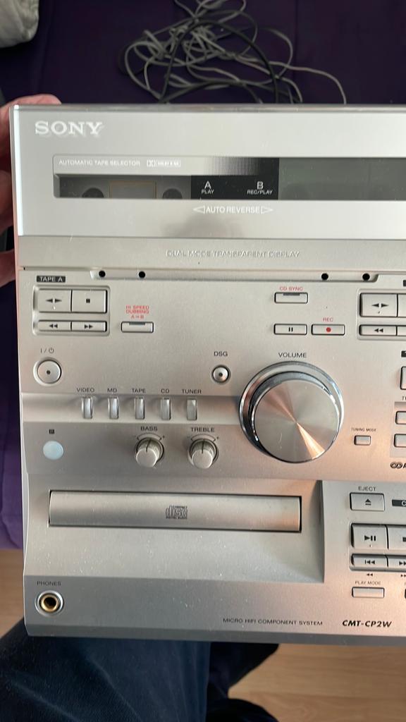 Sony CMT-CP2W Micro HiFi Component System, Ophalen, Gebruikt, Cassettedeck, Microset