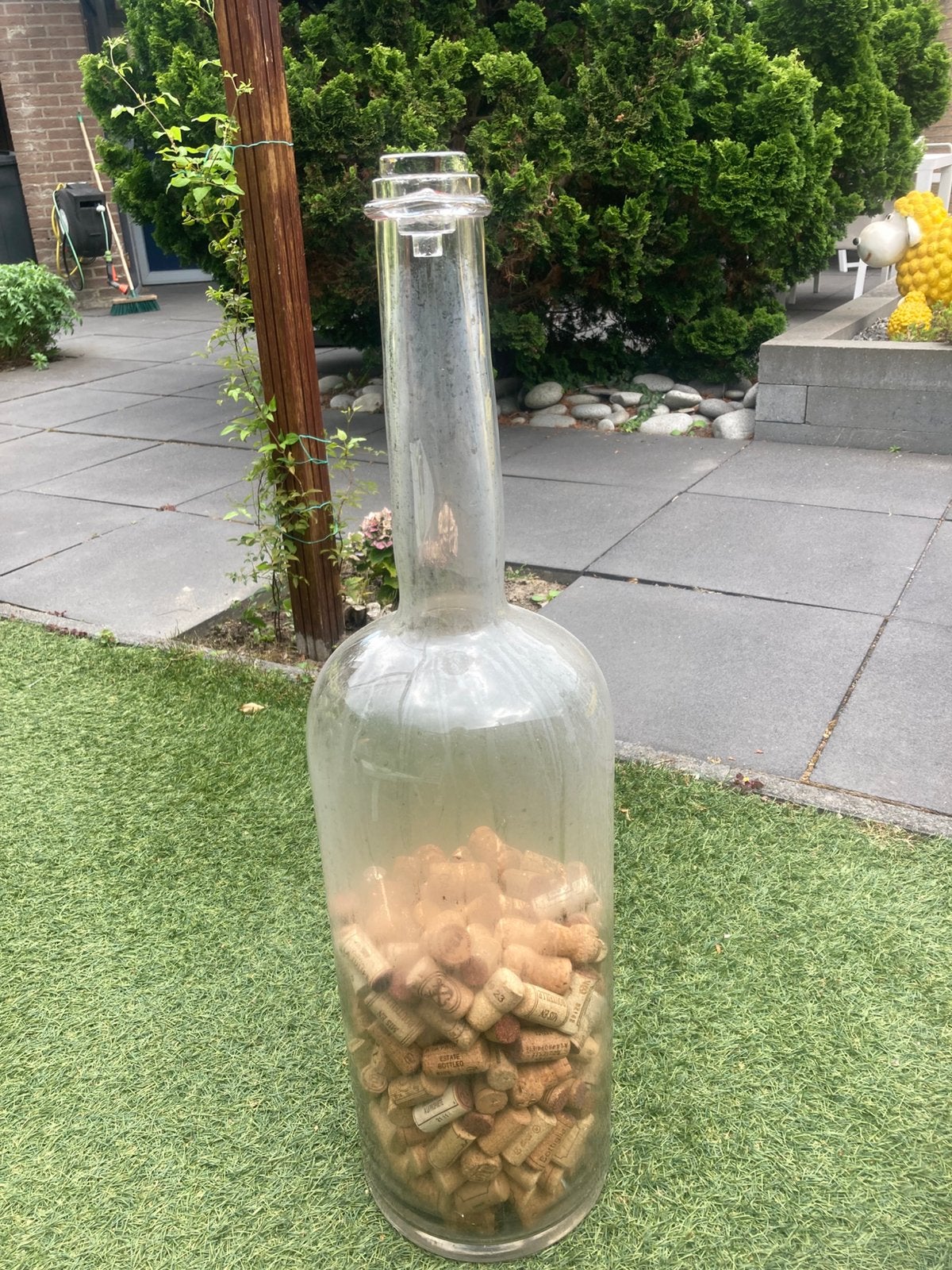 Gratis af te halen glazen fles 80 cm hoog met stop, Ophalen, Gebruikt