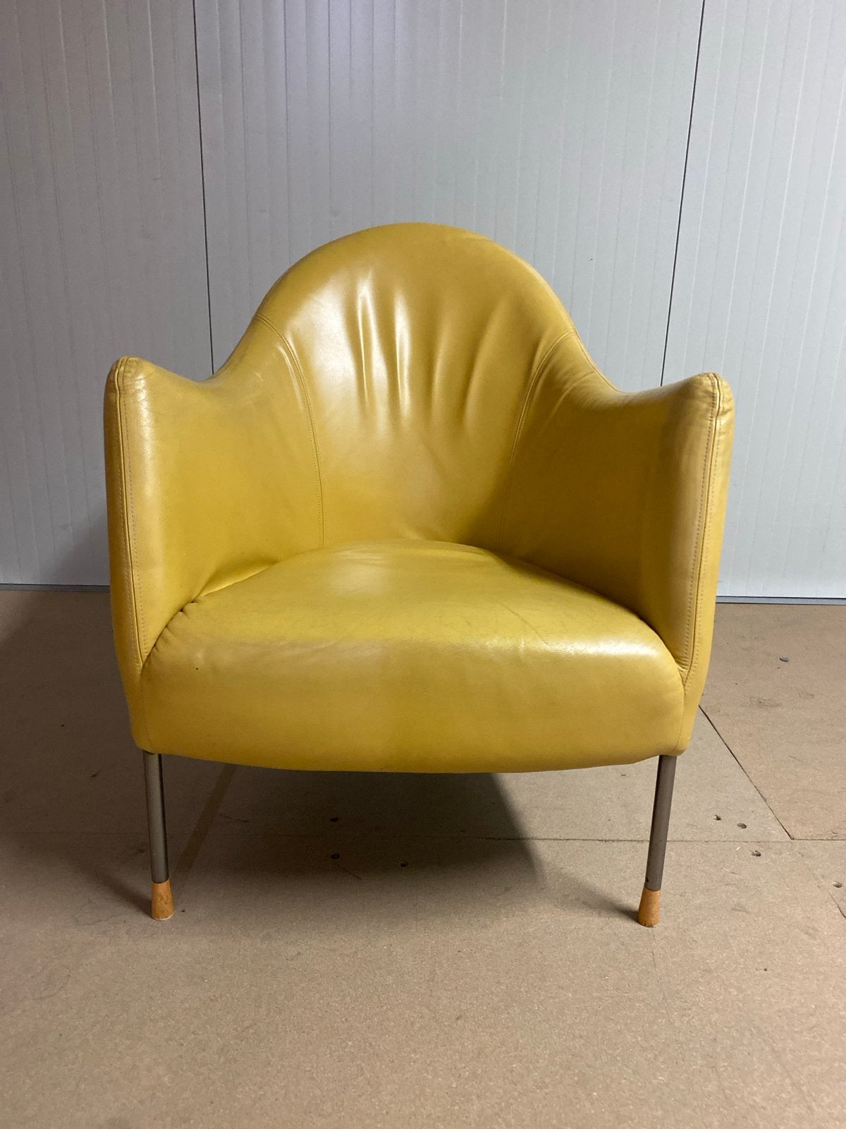 Jess fauteuil type Iris met lage rug, Gebruikt, Overige kleuren, Leer, Ophalen of Verzenden