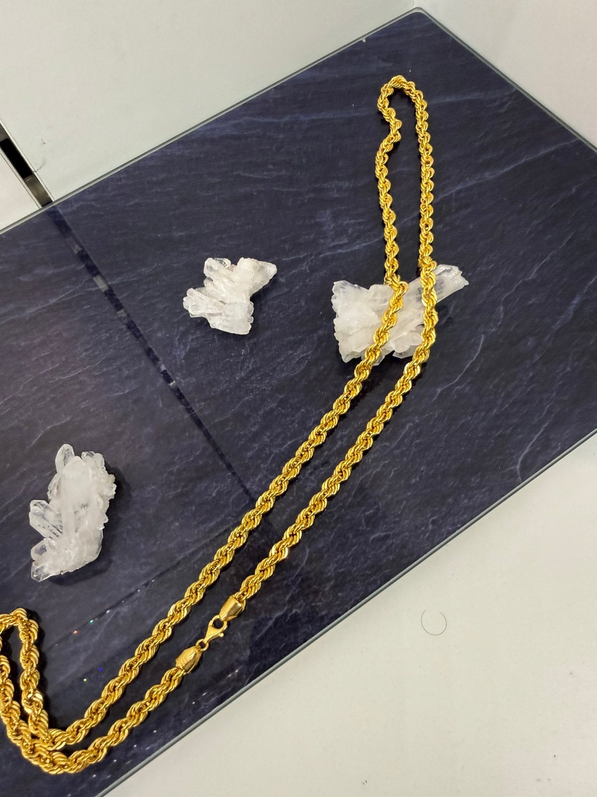 Prachtige 14k gouden rope ketting 70 cm 5 mm met 21k kleur, Ophalen of Verzenden, Nieuw, Goud
