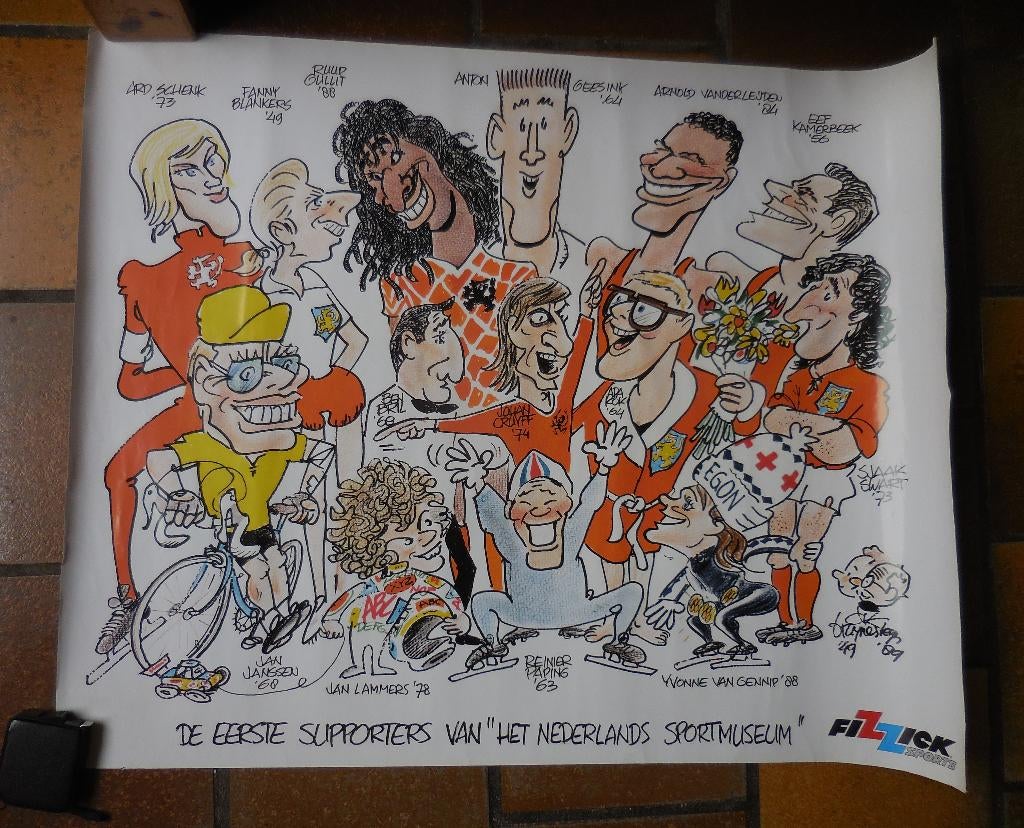 Poster Nederlands Sportmuseum, Verzamelen, Ophalen, Rechthoekig Liggend, Zo goed als nieuw, Sport