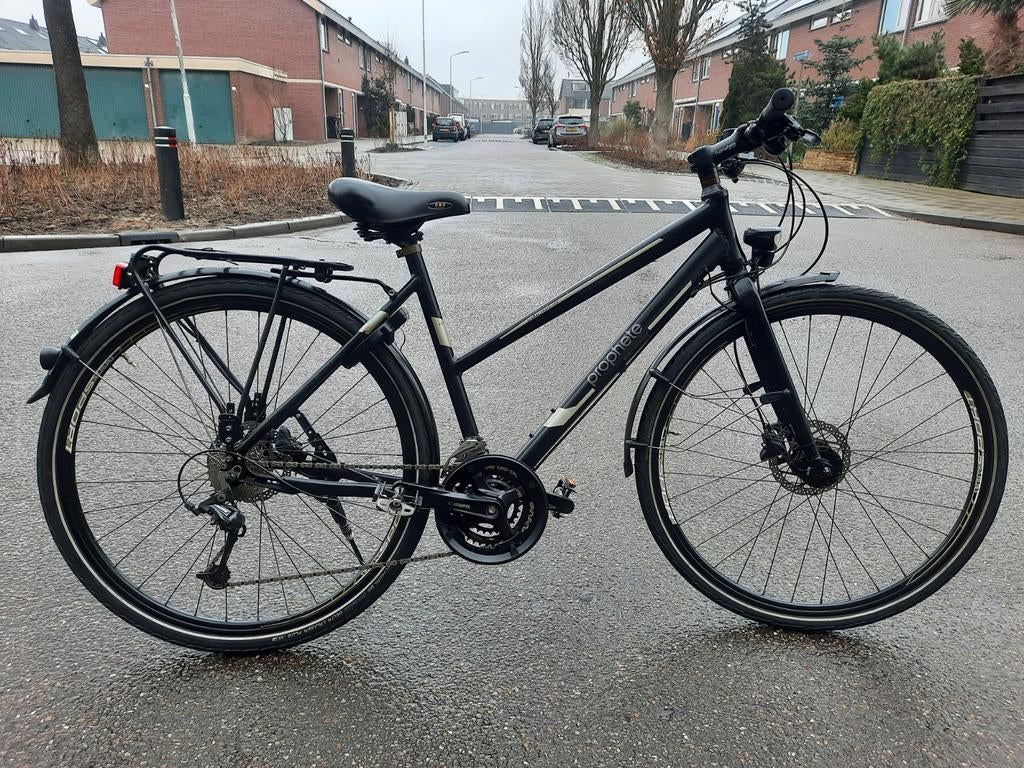 Damessportfiets 28"/50cm 21 versn. DIVERSE NIEUWE ONDERDELEN, 28 inch, Zo goed als nieuw, Schijfrem, Ophalen