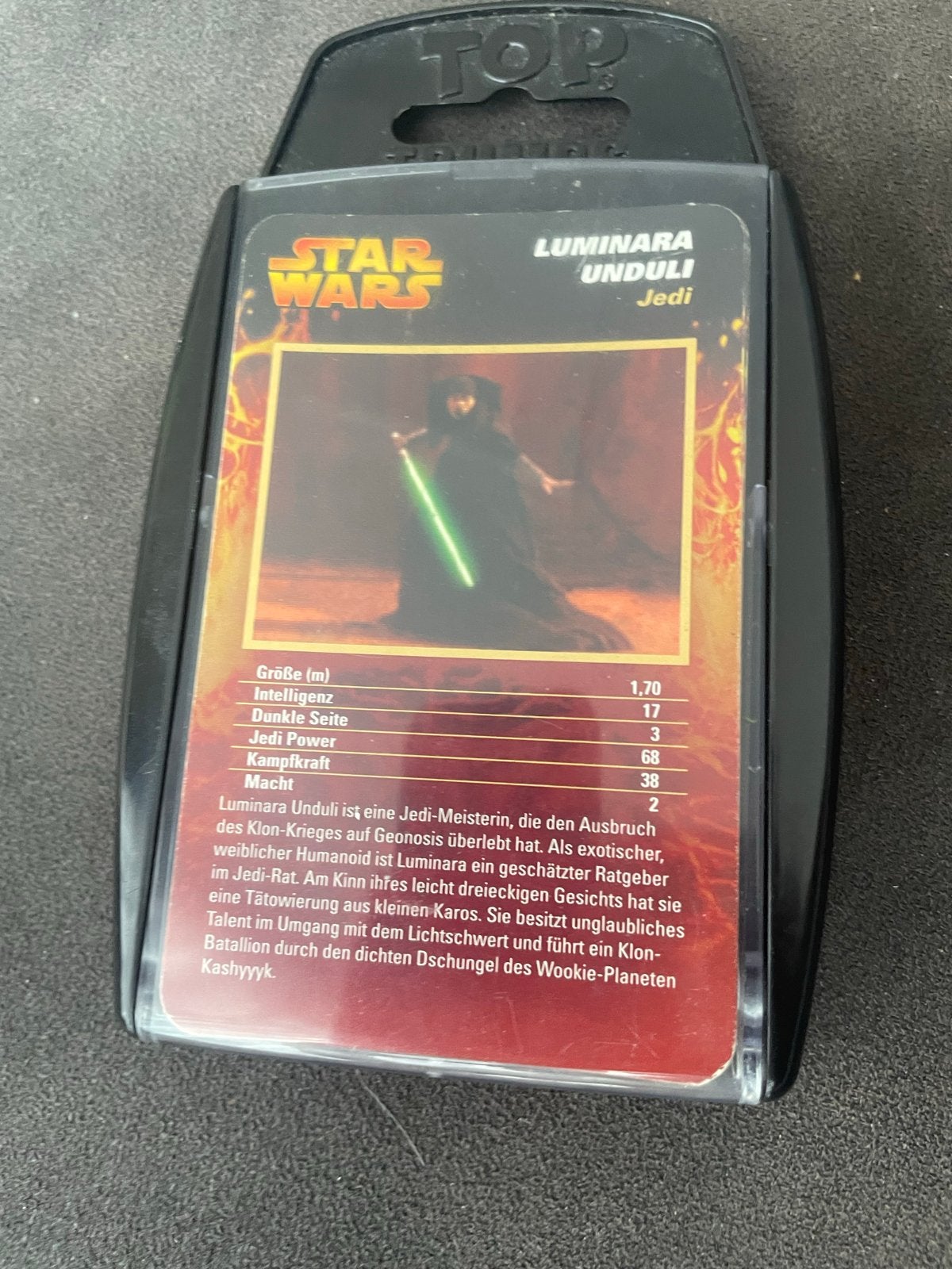 Star Wars Top Trumps kaarten - Luminara Unduli, Ophalen of Verzenden, Zo goed als nieuw, Spel