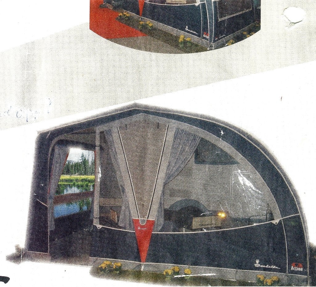 T.k. Voortent Isabella voor Adria action 341; CarbonX/alu ts, Ophalen, Isabella, Zo goed als nieuw, Polyester