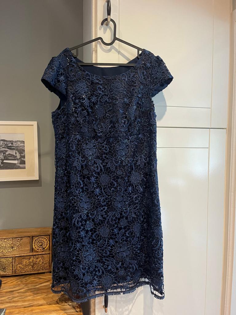 Steps Feestjurk blauw Bruiloft Cocktail Kant Bloemen Mt 44, Kleding | Dames, Gelegenheidskleding, Blauw, Maat 42/44 (L), Nieuw