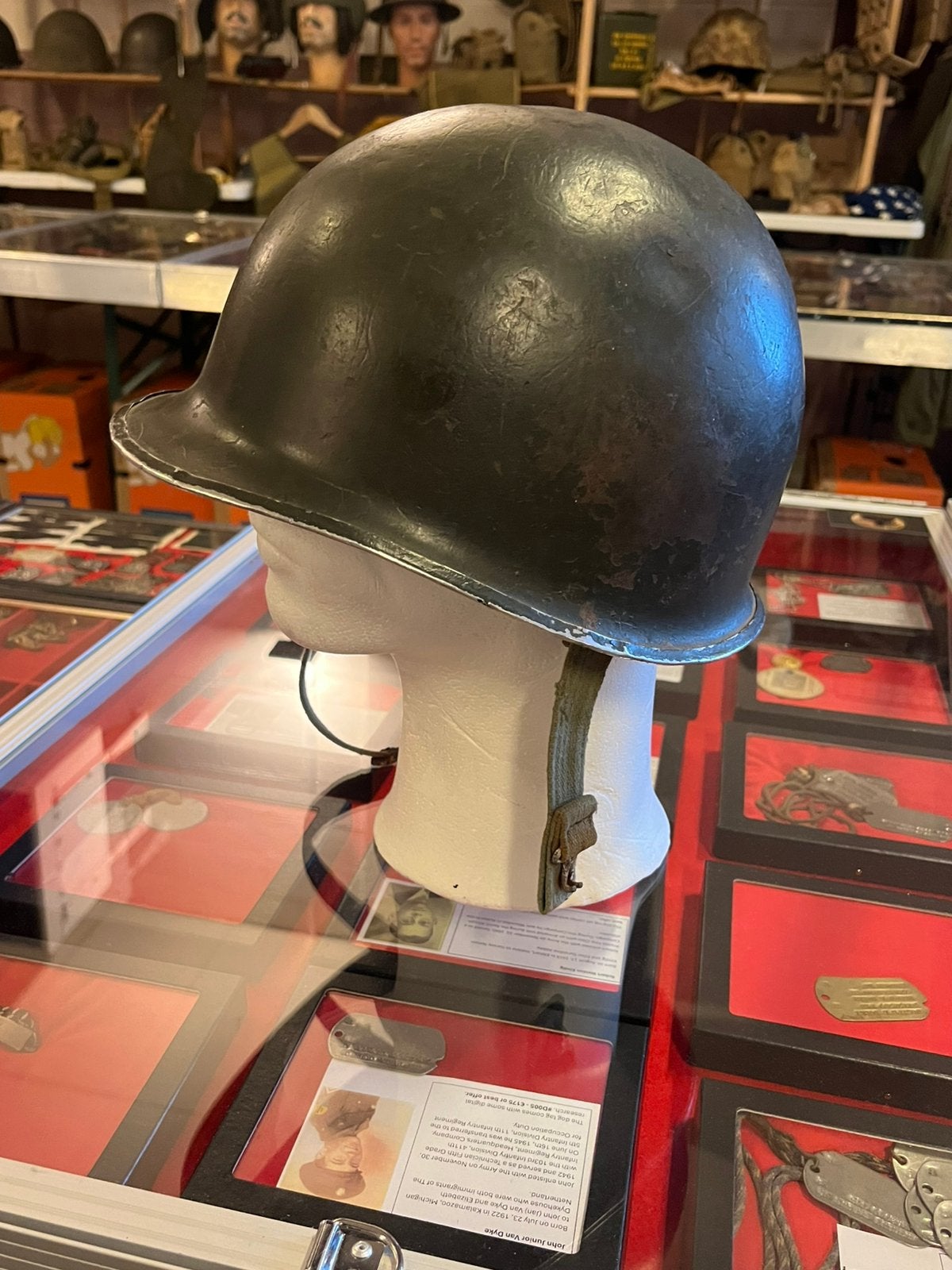 US M1 front seam swivel bail helm, Ophalen of Verzenden, Amerika, Helm of Baret