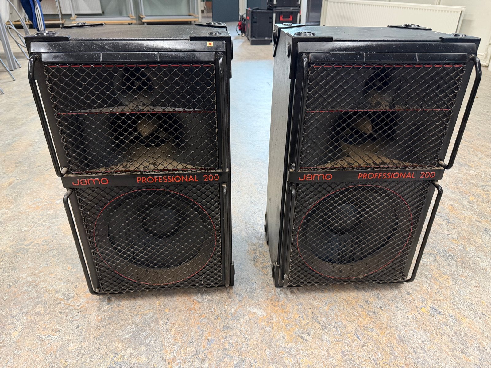 Jamo Professional 200 Speakers - Krachtige Geluidskwaliteit, 150 watt of meer, Vloerstaande luidspreker, Gebruikt, Ophalen of Verzenden