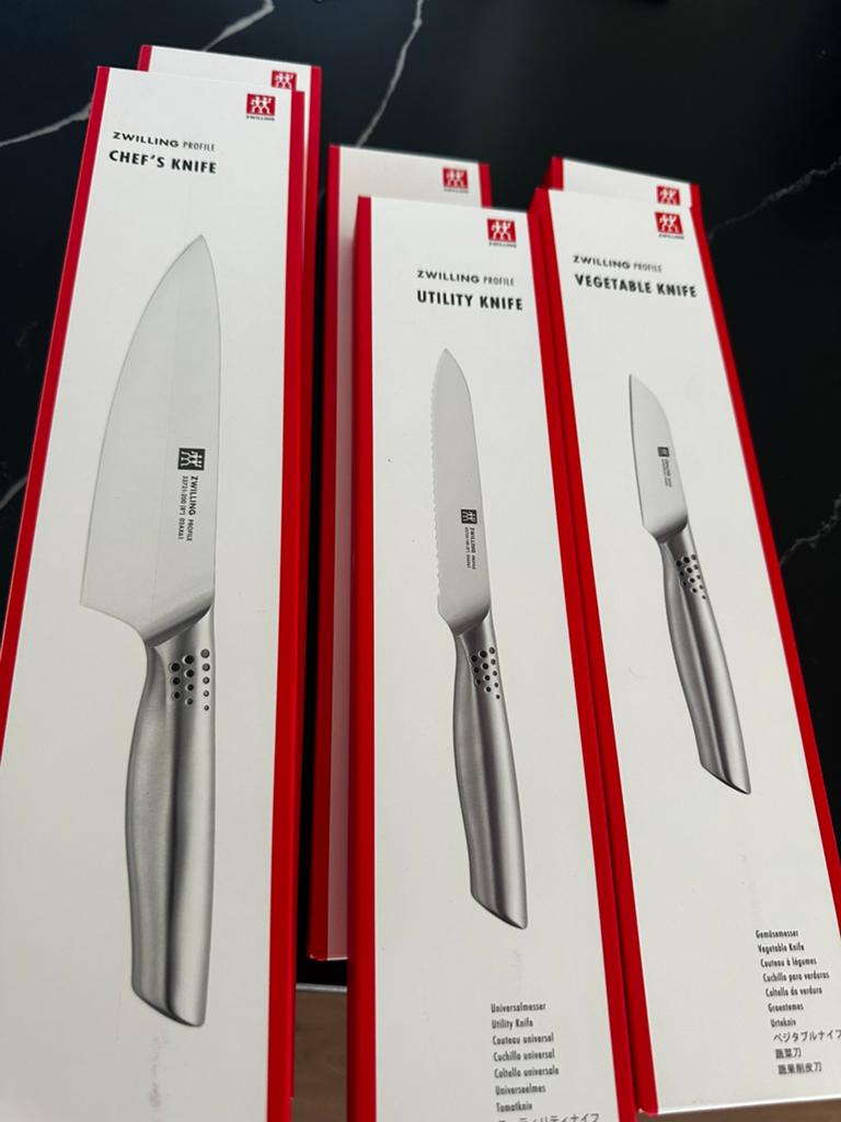 Nieuwe Zwilling messen set - Chef, Utility, Vegetable, Overige typen, Ophalen of Verzenden, Metaal, Overige merken