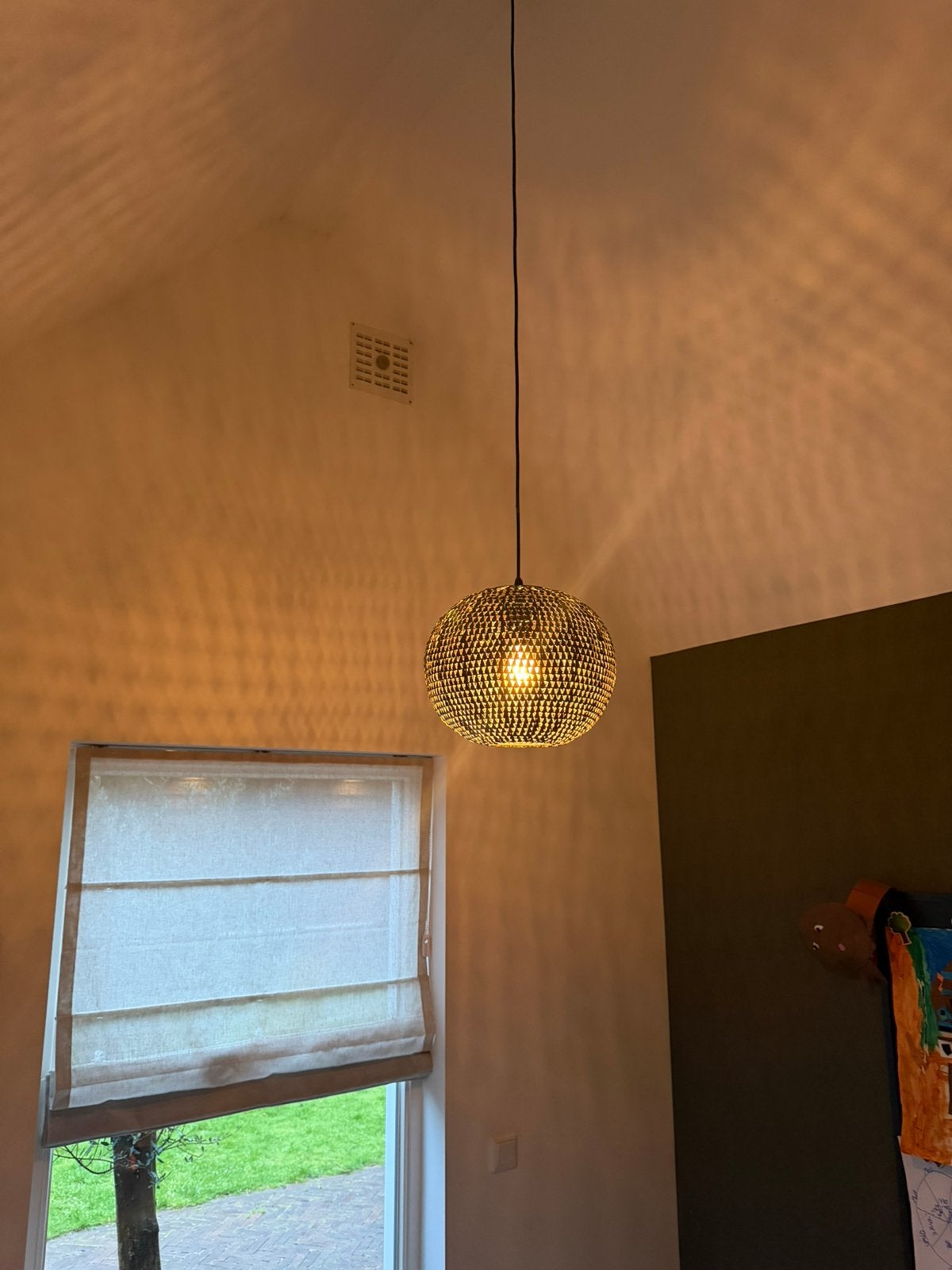Hanglamp zwart 30cm, Huis en Inrichting, Ophalen, Gebruikt