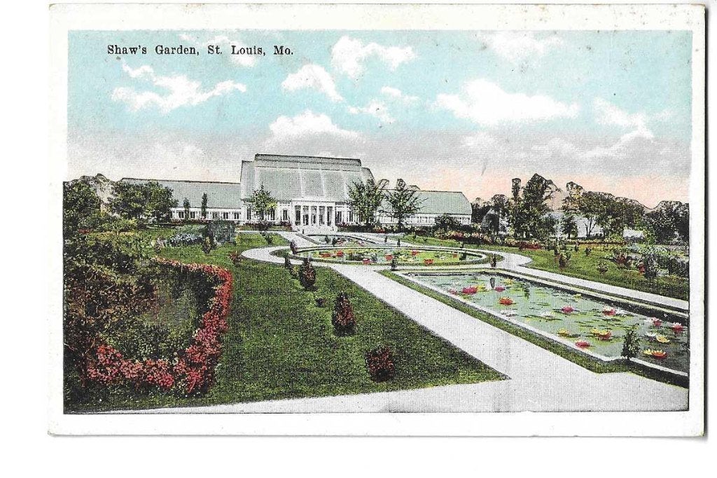 u.s.a  st.louis  shaw's garden, Verzamelen, Verzenden, 1920 tot 1940, Ongelopen, Buiten Europa