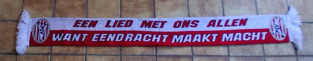 PSV Sjaal.  Ca 1990. 160/17.5 cm. PSV Official product., Ophalen, Zo goed als nieuw, PSV, Vaantje of Sjaal