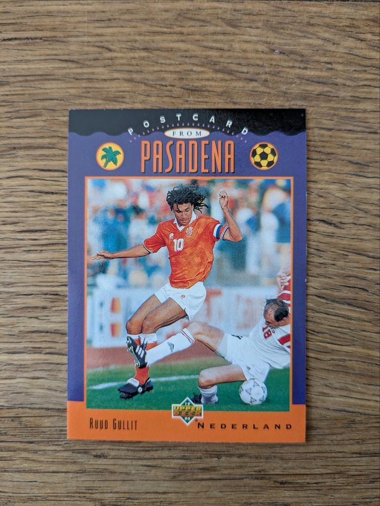 Ruud Gullit Voetbalkaart  WK94 - Pasadena, Ophalen of Verzenden, 1980 tot heden, Ongelopen, Sport en Spel