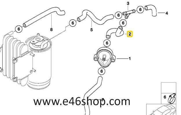 Slang voorgloeiventiel BMW E39 520d oe 13537786811 org nieuw, Auto-onderdelen, -, -, Nieuw, Ophalen of Verzenden