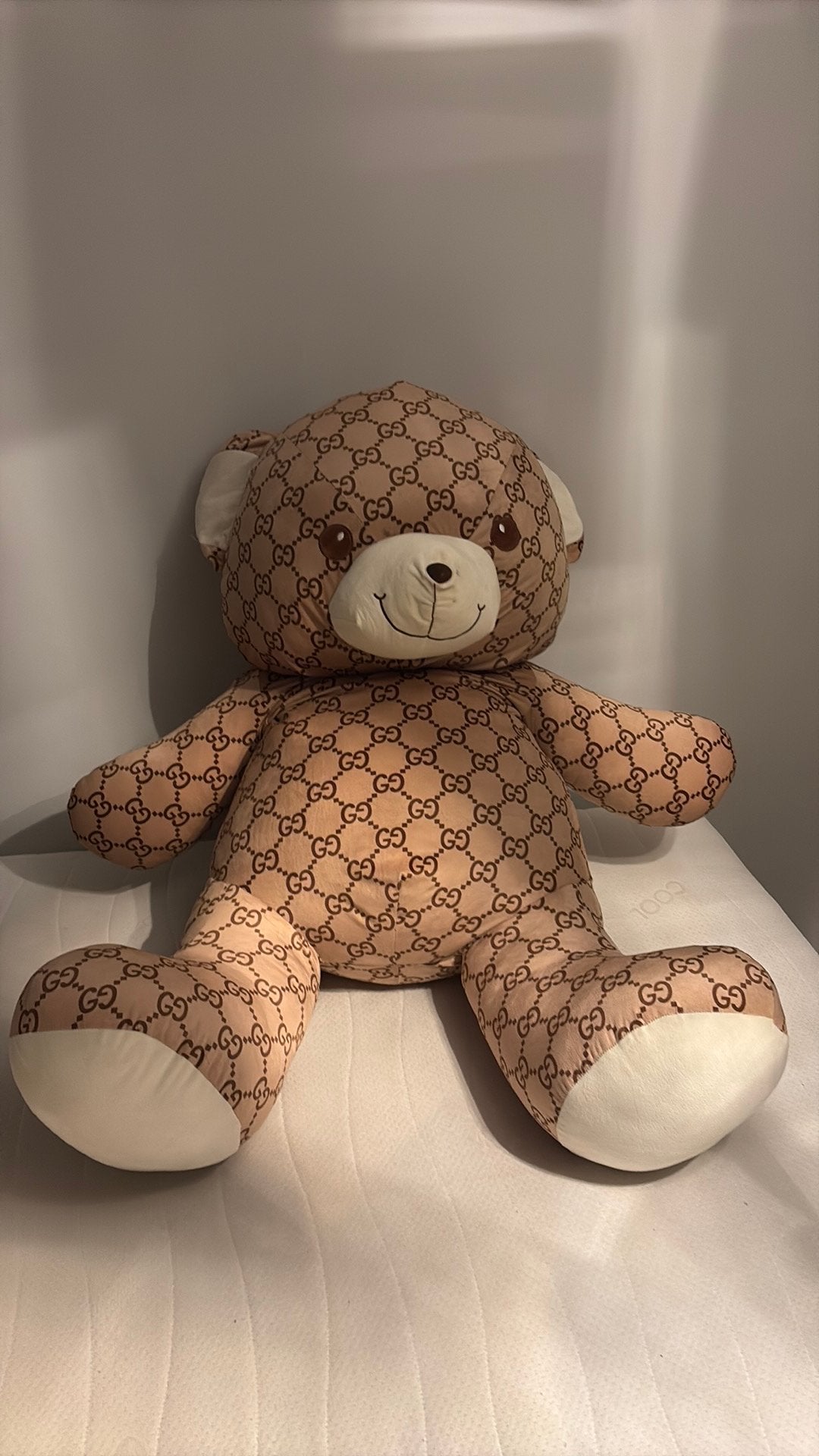 Grote Gucci Teddybeer, Verzamelen, Beren en Cherished Teddies, Ophalen, Zo goed als nieuw, Stoffen beer, Overige merken