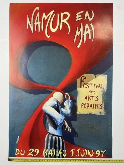 poster 'Namur en mai' ontworpen door Aurélien Tirtiaux 1997, Ophalen of Verzenden, A1 t/m A3