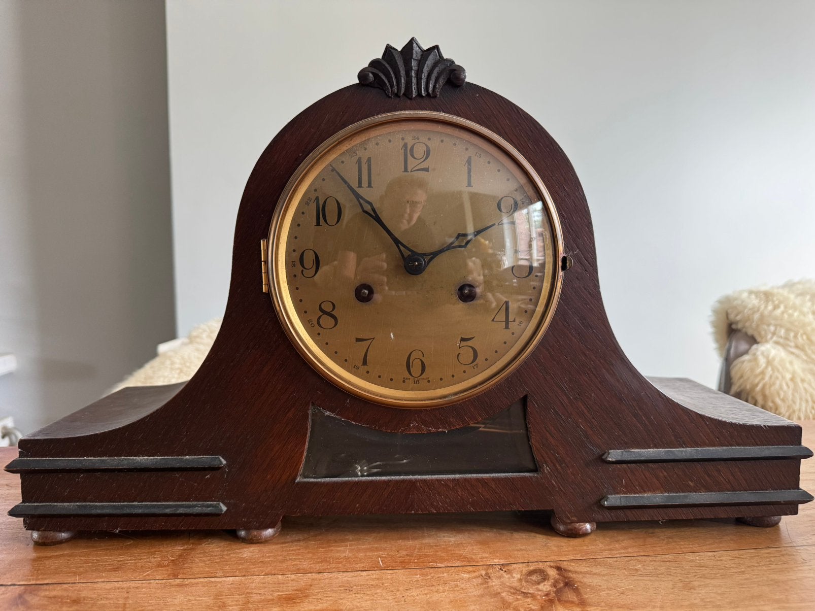 Klassiek Duits Art Déco pendule van het bekende merk Kienzle, Antiek en Kunst, Ophalen