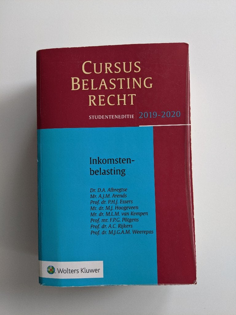 Cursus Belastingrecht: Inkomstenbelasting 2019-2020, Gelezen, D.A. Albregtse, A.J.M. Arends, P.H.J. Essers e.a., Ophalen of Verzenden