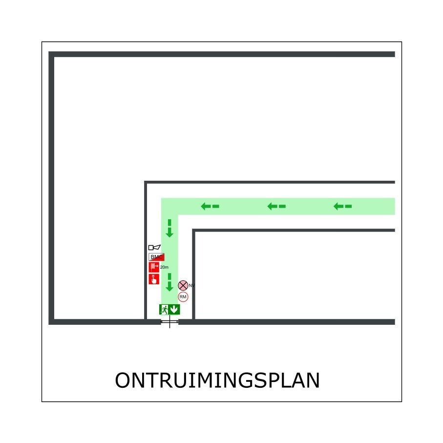 ontruimingsplan bouwtekening, Verzenden, Nieuw