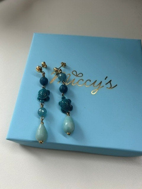 Miccy's oorbellen, Sieraden, Tassen en Uiterlijk, Oorbellen, Blauw, Nieuw, Ophalen of Verzenden, Knopjes of Stekers