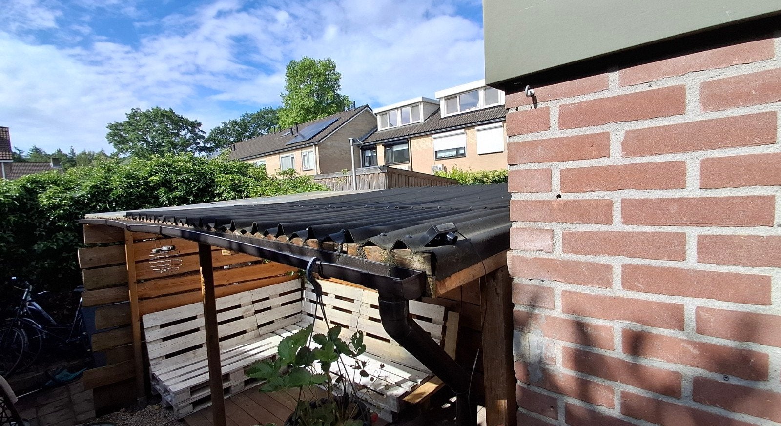Zelfgemaakte houten overkapping (420x280cm), Ophalen, Veranda