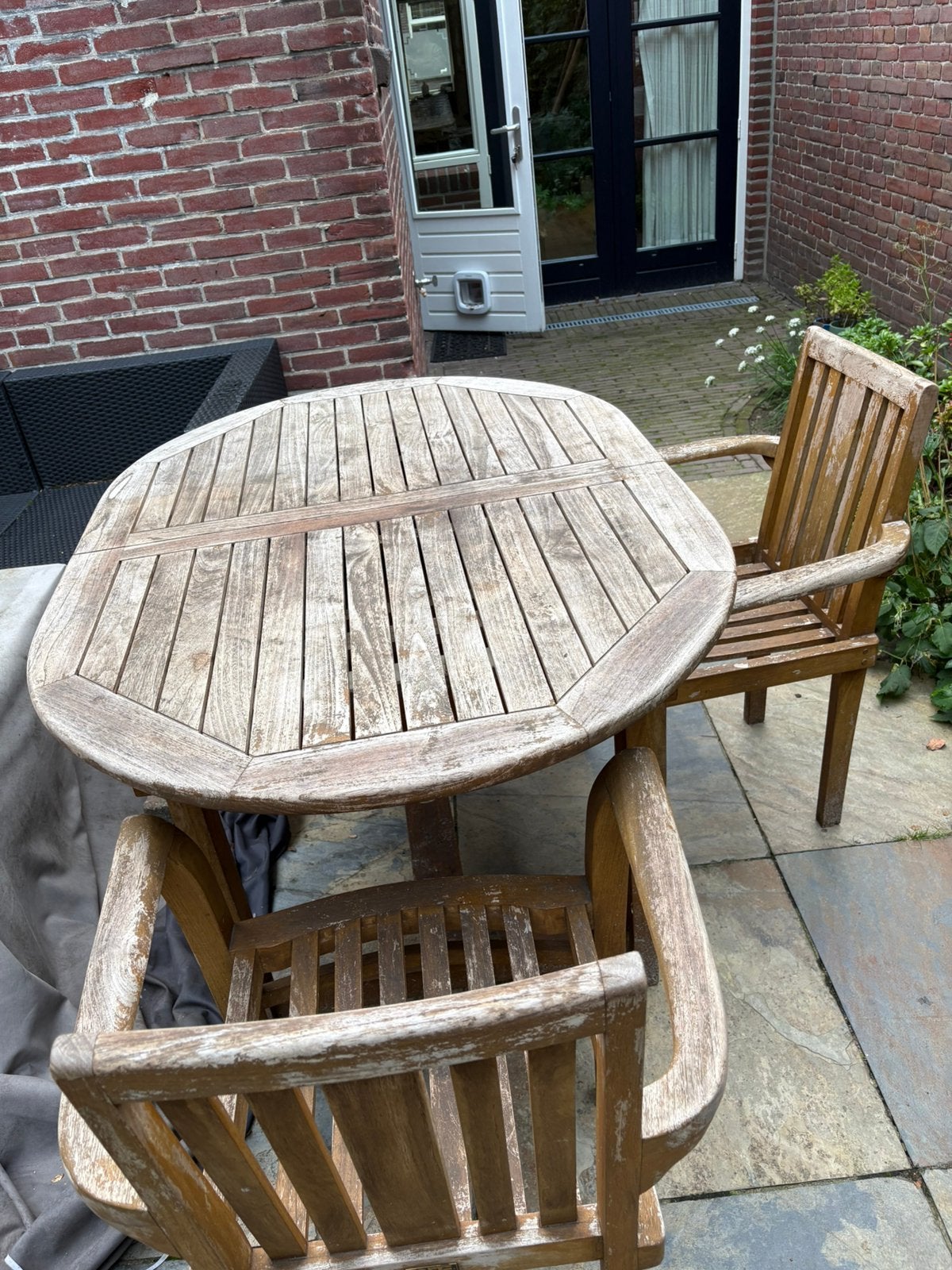 Tuinset nirvana uitklapbaar, 4 zitplaatsen, Gebruikt, Ophalen of Verzenden, Tuinset