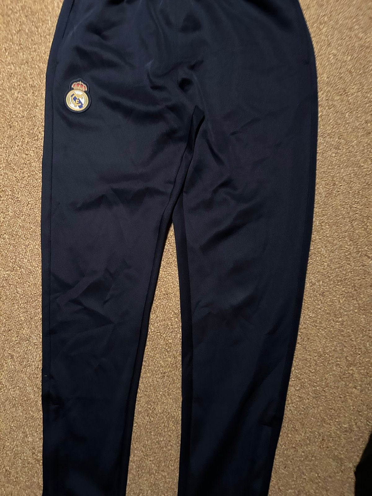 Real Madrid trainingsbroek - Donkerblauw, Ophalen of Verzenden, Zo goed als nieuw, Blauw, Overige jeansmaten