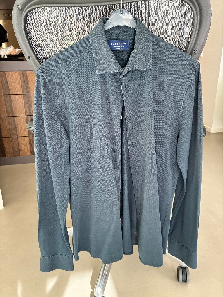 LABFRESH by Kenneth Perez Regular fit overhemd - Maat M, Kleding | Heren, Blauw, Gedragen, LABFRESH by Kenneth Perez, Halswijdte 39/40 (M)