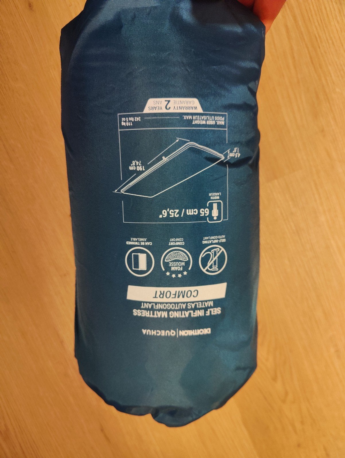 Quechua Zelfopblaasbaar Matras - Comfortabel & Compact, Caravans en Kamperen, Ophalen, Zo goed als nieuw