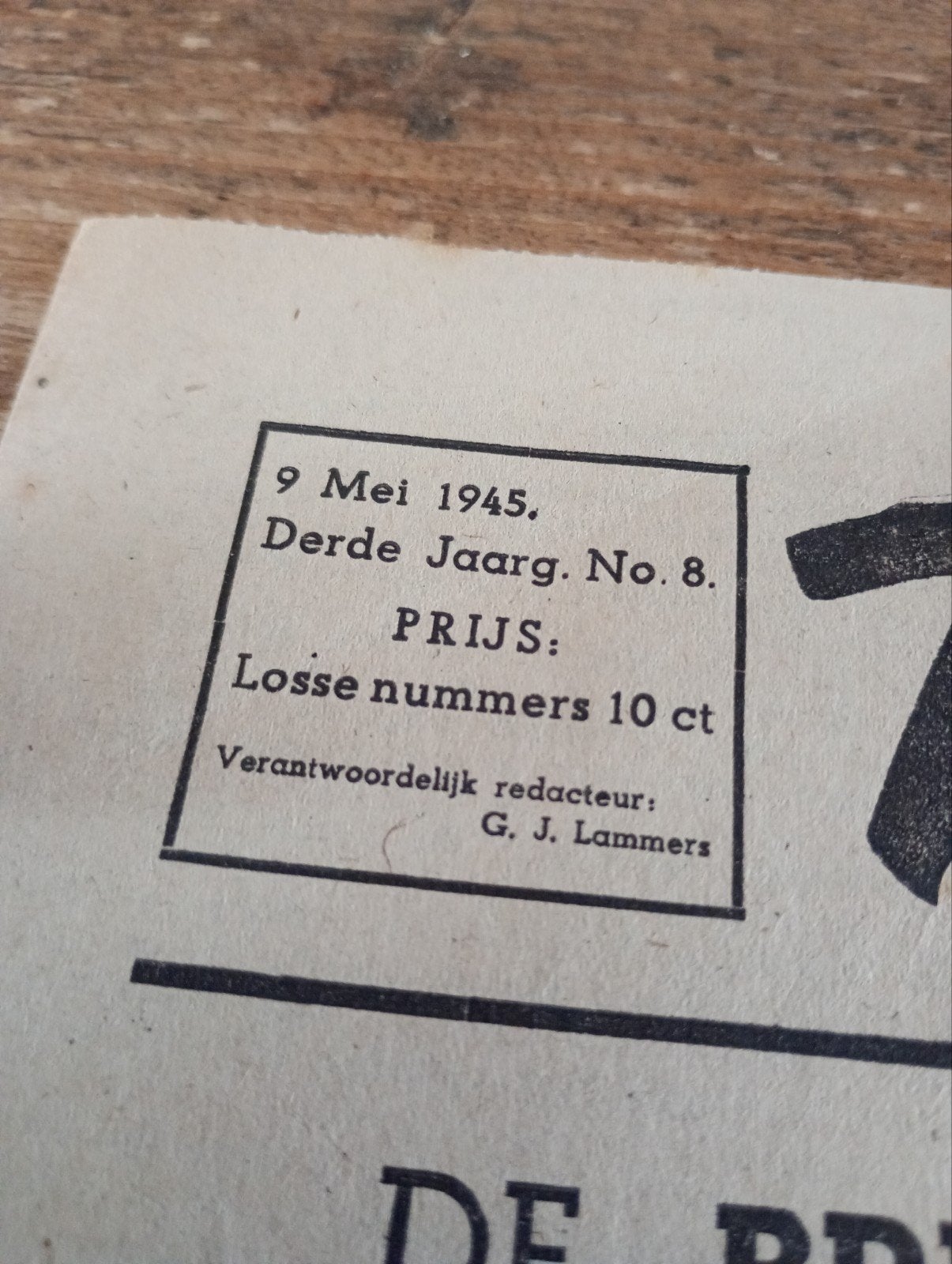 Prinses Irene Brigade is er Trouw 9 mei 1945, Verzamelen, ., Ophalen of Verzenden, ., Nederland