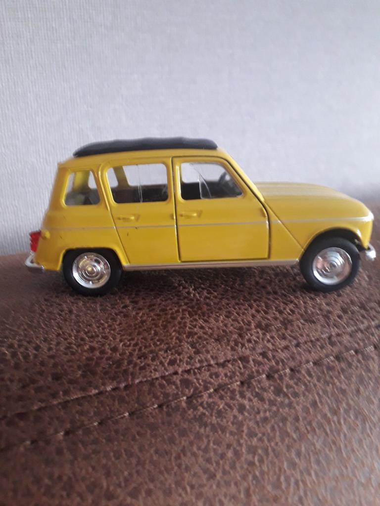Renault 4 Welly geel 1/32, Ophalen of Verzenden, Zo goed als nieuw, Auto, Overige merken