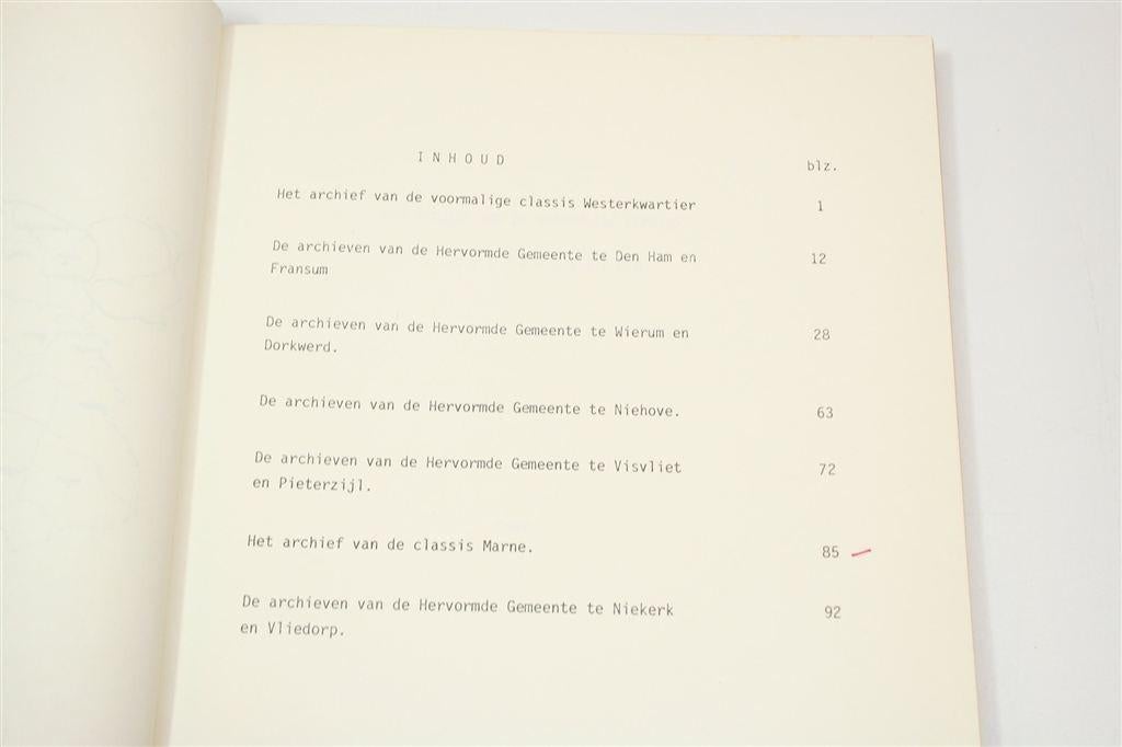 Hervormde Gemeenten Groningen — Archief Inventaris 1978, Boeken, Ophalen of Verzenden, Gelezen