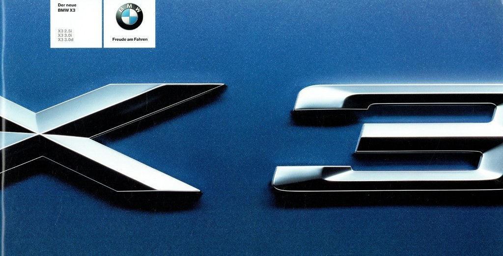Folder BMW X3 (Duitse uitgave - 2004), Verzenden, Gelezen, BMW