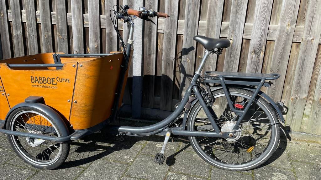 Babboe Curve E bakfiets (accu werkt niet), Ophalen, Gebruikt, 4 kinderen of meer, Huif