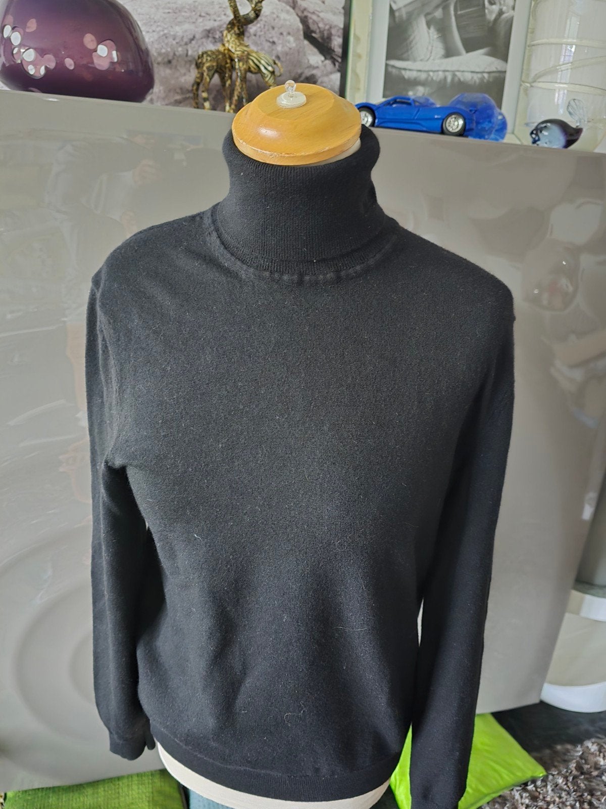 Hugo Boss extrafine merino koltrui, maat L, zwart, topstaat., Maat 52/54 (L), Zwart, Ophalen of Verzenden, Zo goed als nieuw